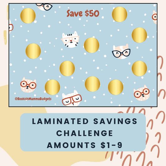 Animals in Glasses 2 - Scratch Off Savings Challenge