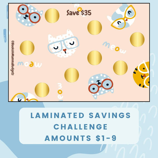 Animals in Glasses 1 - Scratch Off Savings Challenge