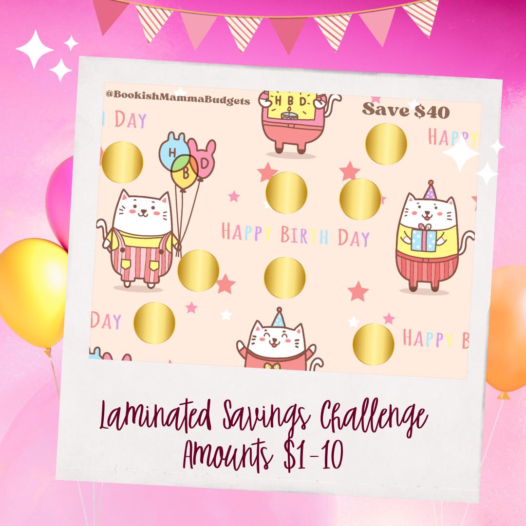 HBD- Scratch Off Savings Challenge